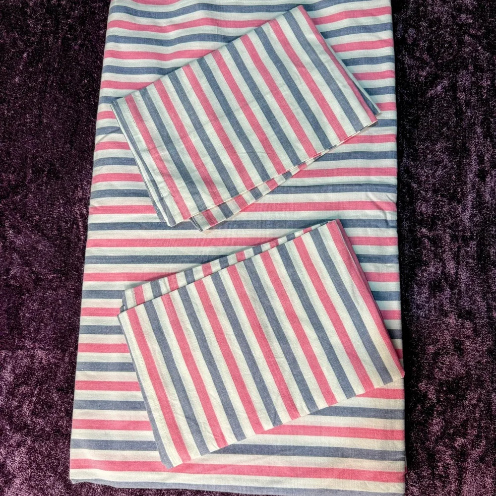 Pink Handloom Bedsheet Pillow Cover Set - Textiles & Apparel by Ains Overseas