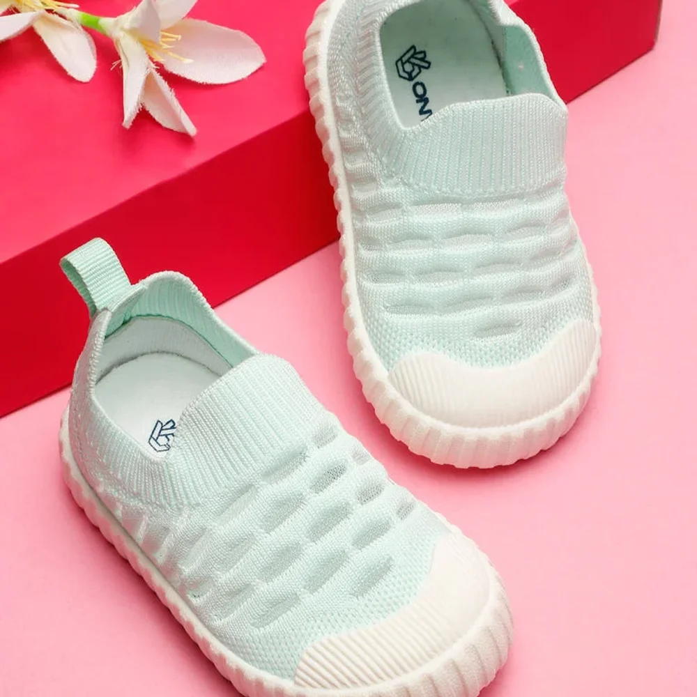 Unisex Sea Green Toddlers' First Step Shoes - Footwear, Bags & Leather Goods by Parmar Brothers