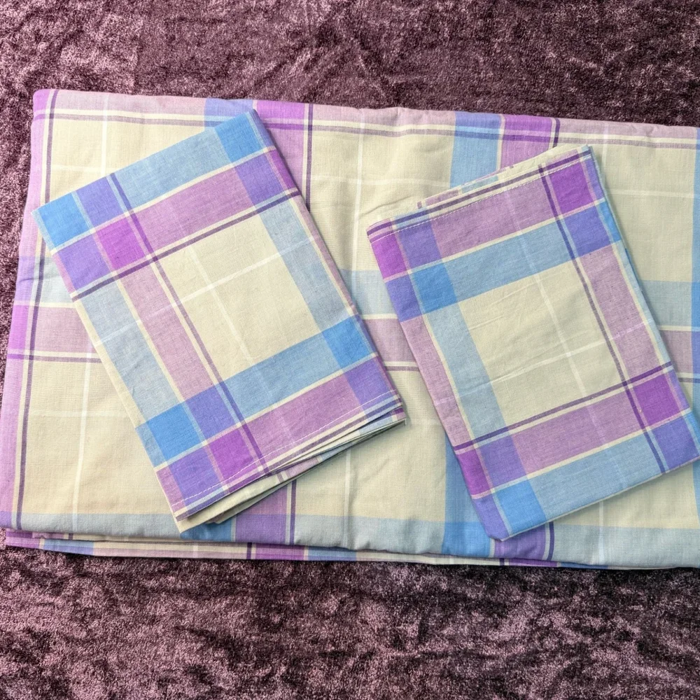 Skyblue Handloom Bedsheet Pillow Cover Set - Textiles & Apparel by Ains Overseas