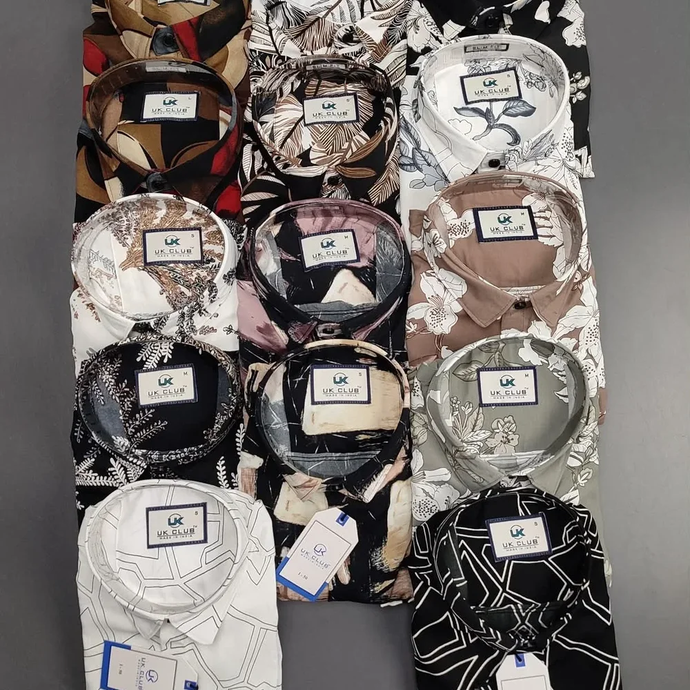 Uk Club Premium Floral Printed Shirt - Textiles & Apparel by Sri Jalaram Garments