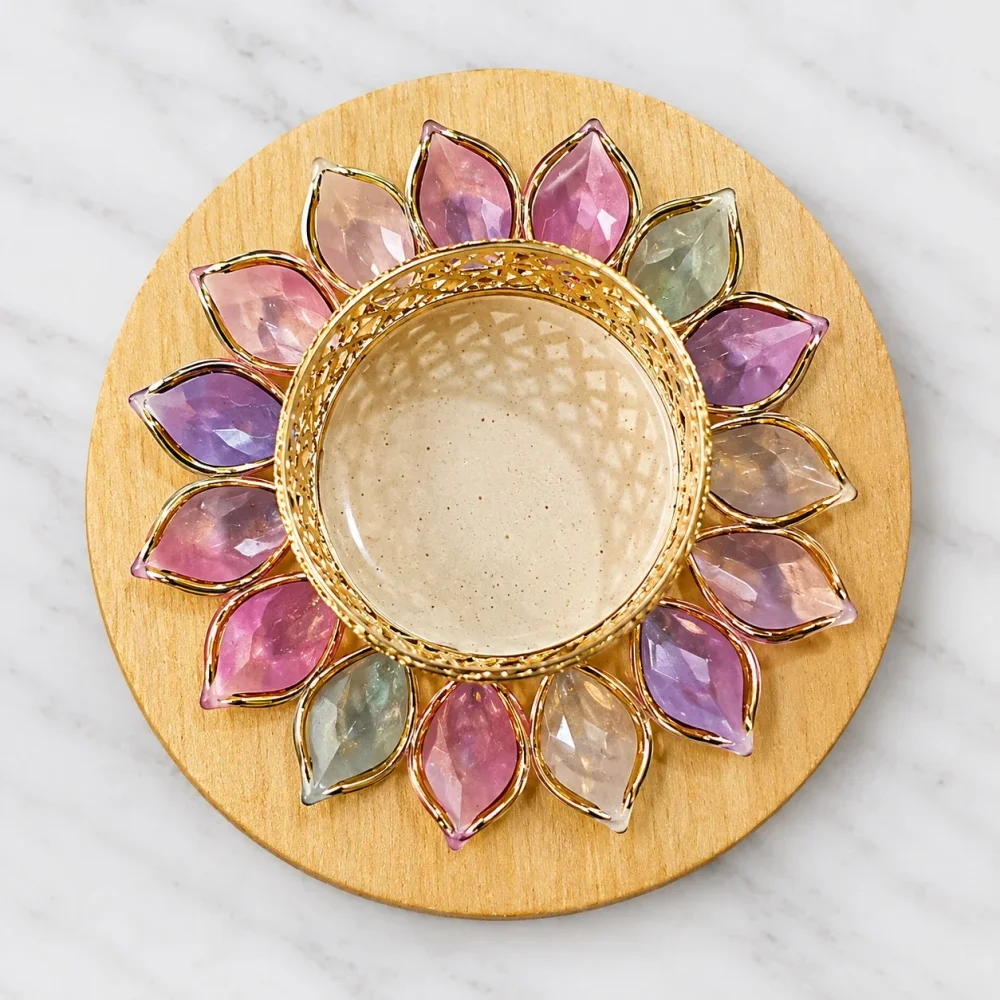 Diwali Flower Tealight Candle Holder - Home & Kitchen by Roos Indira Creations