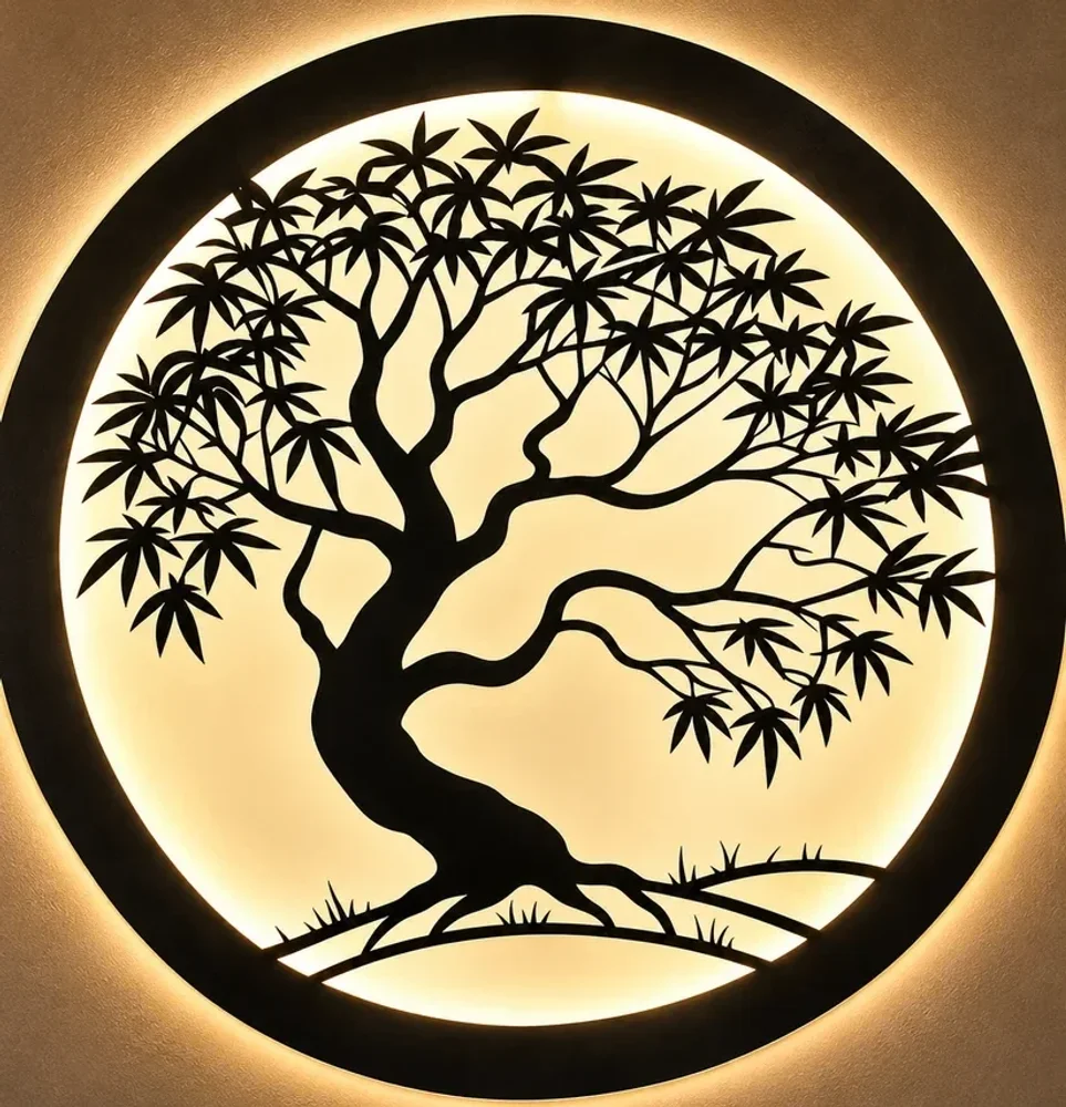 Laser-Cut Nature Theme Wall Decor - Home & Kitchen by Golden Engg Works