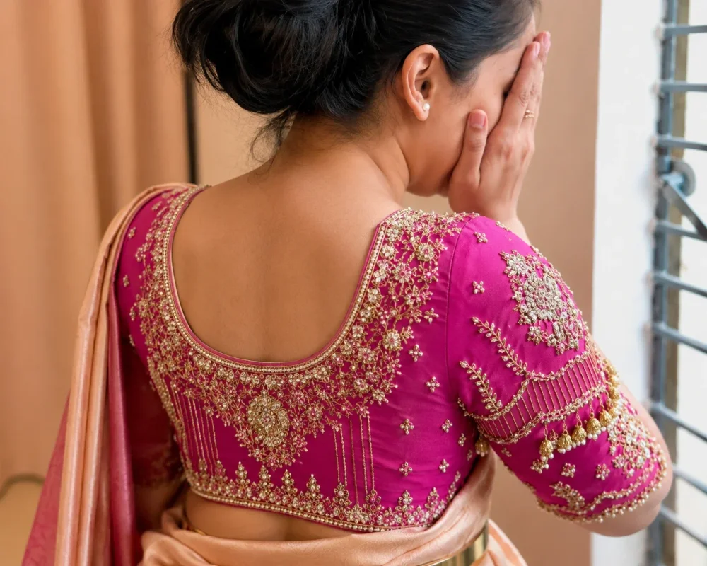 Consider: "Handcrafted Embroidered Bridal Blouse" - Textiles & Apparel by GKS Tailoring and Embroidery