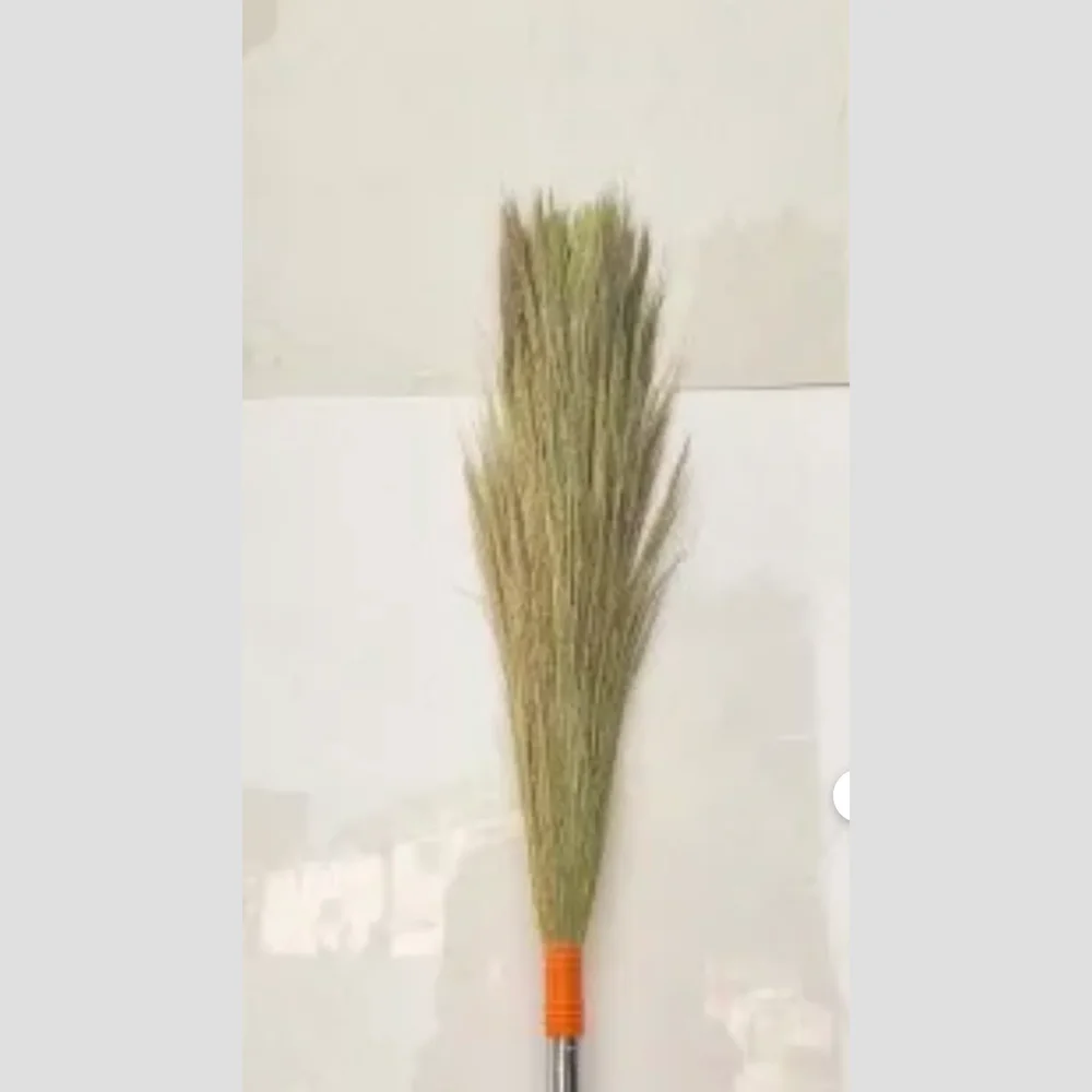 Triveni 45-inch Steel Handle Grass Broom - Home & Kitchen by Triveni Trading Co.