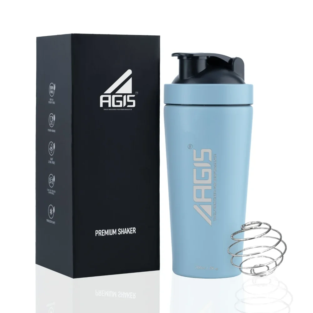 700ml Blue Steel Shaker Bottle - Home & Kitchen by Agis Global Lifestyle Pvt. Ltd.