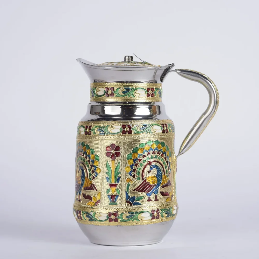 Traditional Minakari Pitcher - Home & Kitchen by Deewin Dreamz