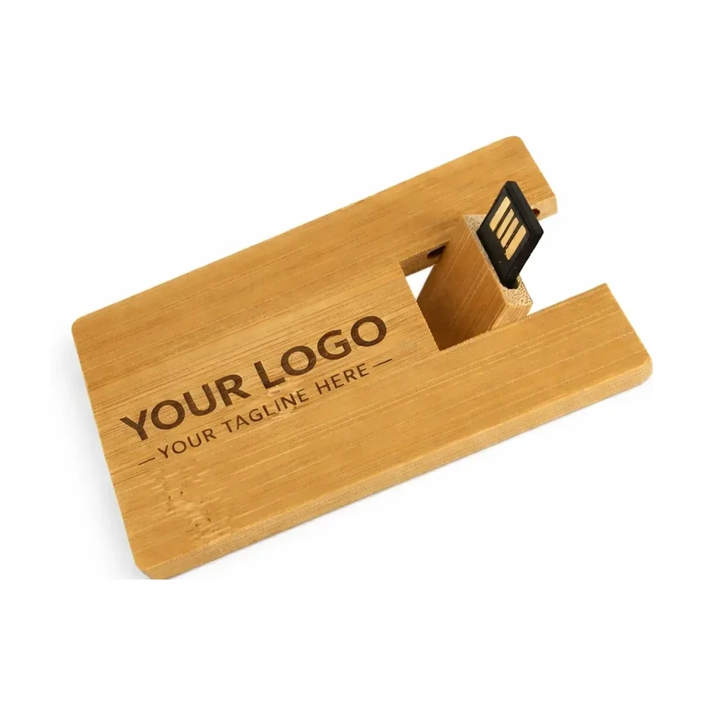 Wooden Card Usb Flash Drive – Customized Logo Eco-friendly Corporate Gift - Handicrafts & Gifts by Rudraksh Enterprises