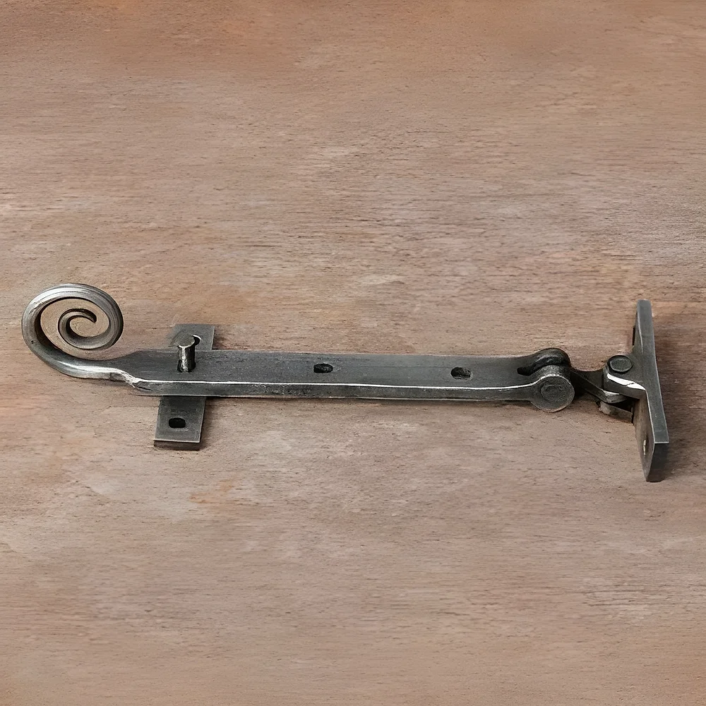 Hand Forged Iron Hardware Iron Window Stay Small HC-868C - Metals & Alloys by The Hardware Hut