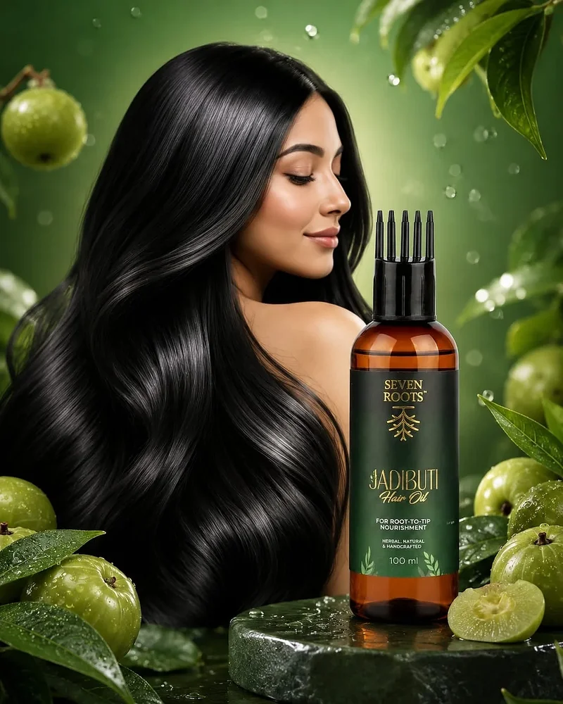 Seven Roots™ Natural Handcrafted Herbal Hair Oil for Hair Growth - Beauty & Personal Care by Seven Roots