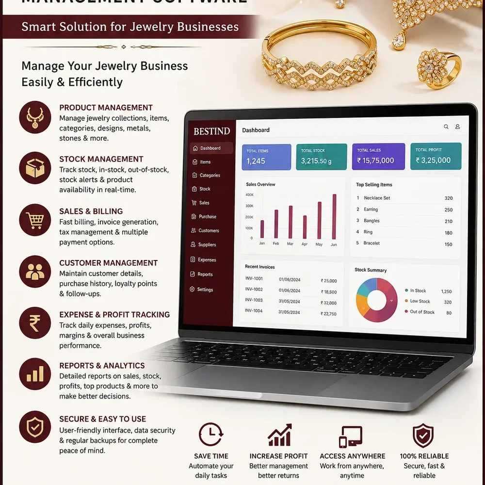 Imitation Jewelry Business Management Software - Business & Professional Services by Bestind Tech Pvt. Ltd.