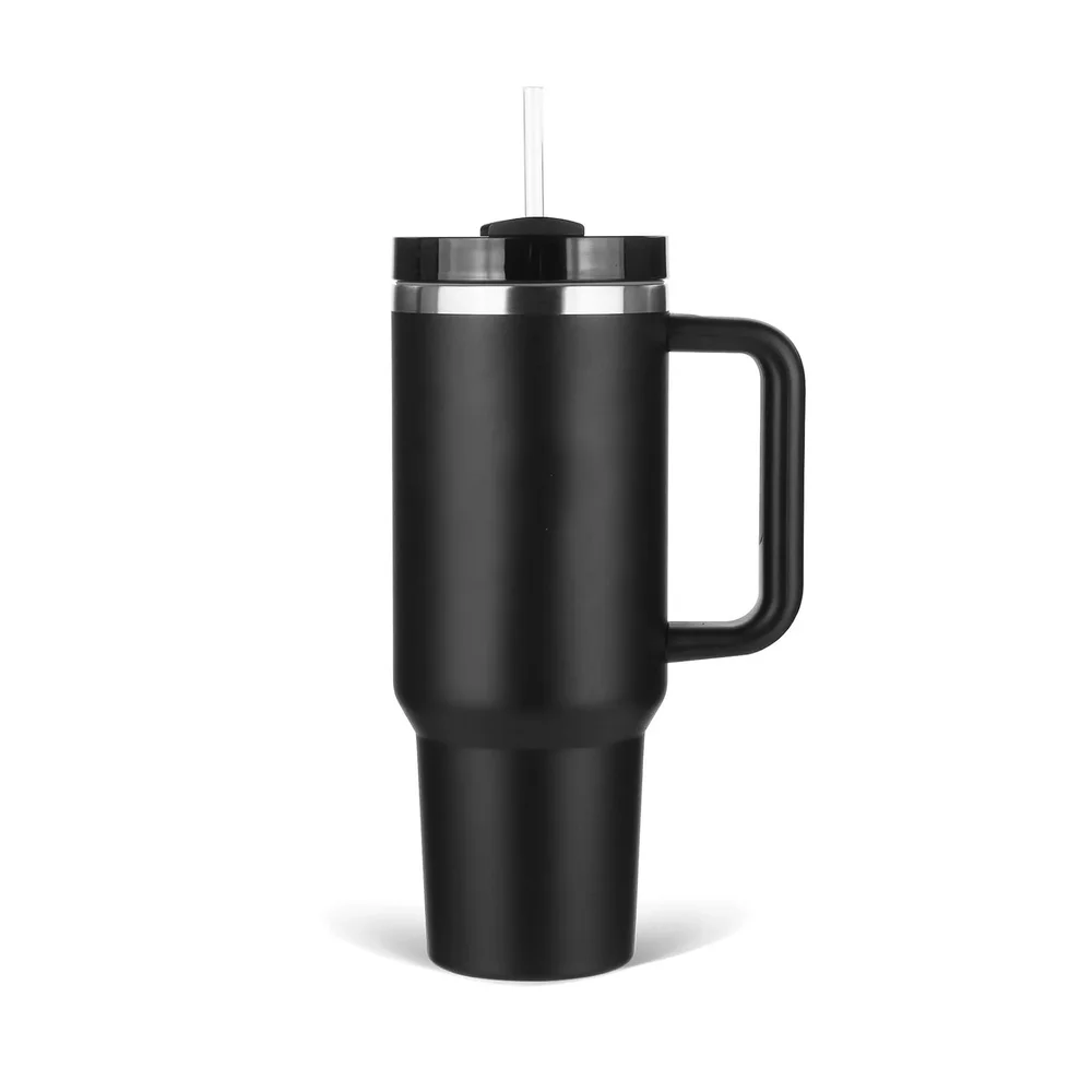 1200 ml Double Wall Stainless Steel Tumbler with Handle - Home & Kitchen by Y K Trading