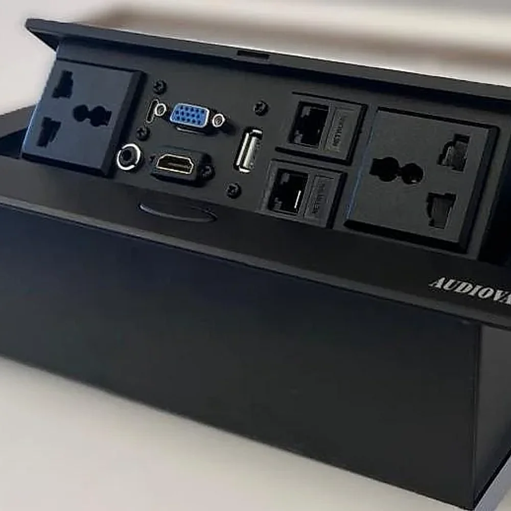 Audiovan Hydraulic 10 Module Pop-up Floor Box - Electronics & Electrical by Audiovan Tech Mumbai