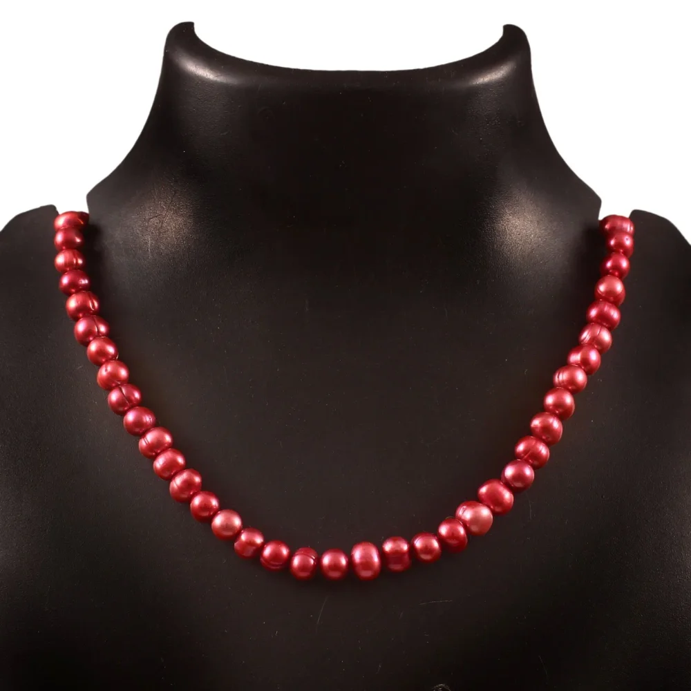 Freshwater Pearl Necklace in Pink Colour - Gems & Jewelry by Adnan Gems Art