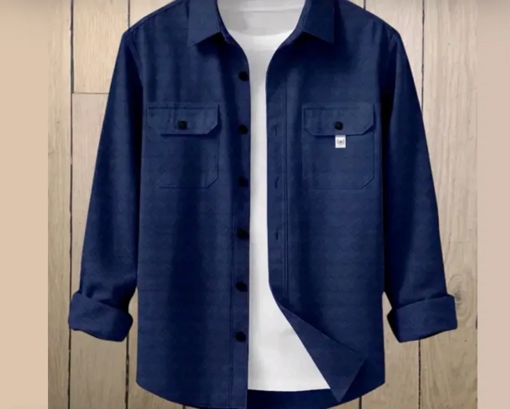 Men's Premium Solid Casual Overshirt | Full Sleeve Button-down Shirt | Available in Multiple Colors - Textiles & Apparel by Trending Fashion