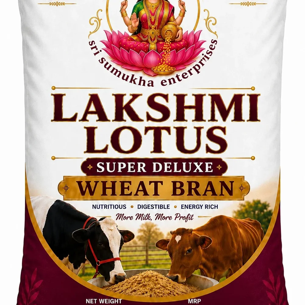 Lakshmi Lotus Delux Wheat Bran 40Kg PP Bag - Food & Agriculture by Sumukha Enterprises