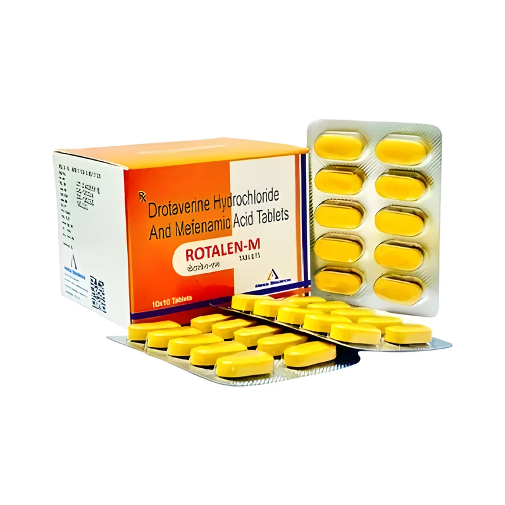 ROTALEN-M Drotaverine Hydrochloride & Mefenamic Acid Tablets - Healthcare & Medical by Allencia Biosciences
