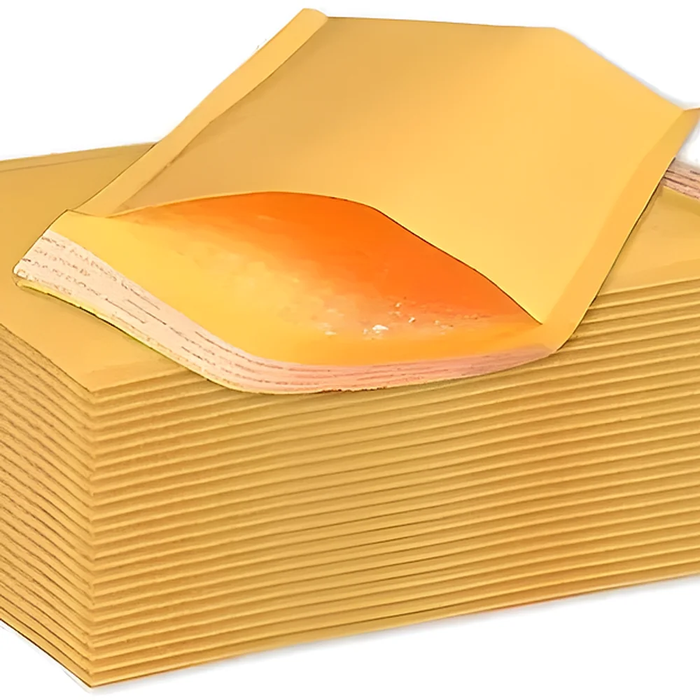 12x10 inch Yellow Kraft Paper Bubble Mailer - Packaging & Printing by Raunaq Envelopes and Printers