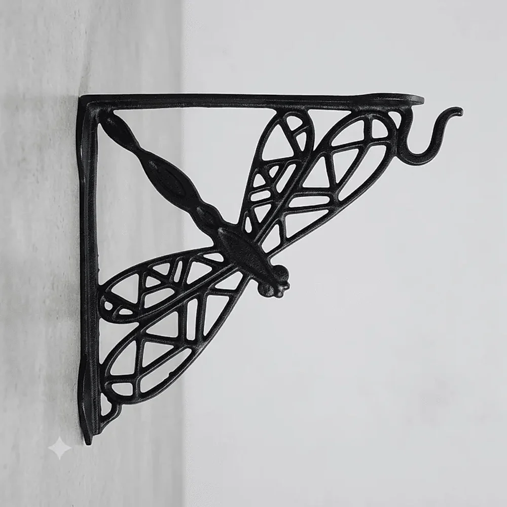 Cast-Iron Dragonfly Wall Bracket - Home & Kitchen by The Hardware Hut
