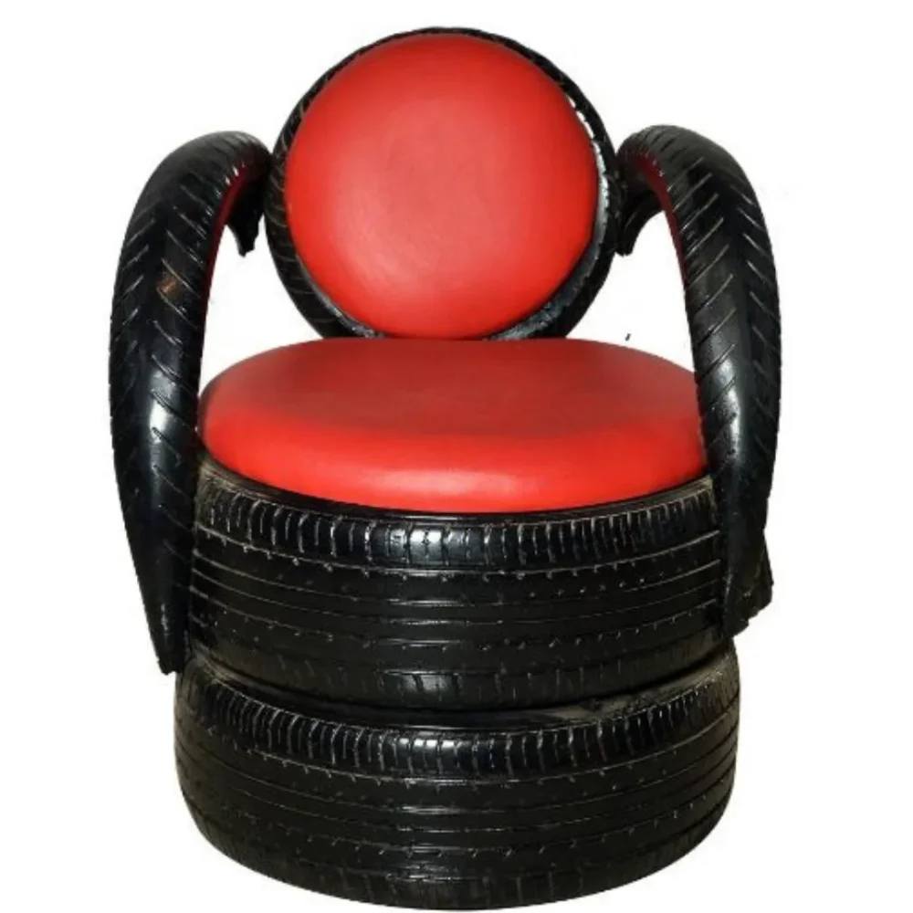 Repurposed Tire Arm Chair - Furniture & Interiors by Upcycle Furnishing India
