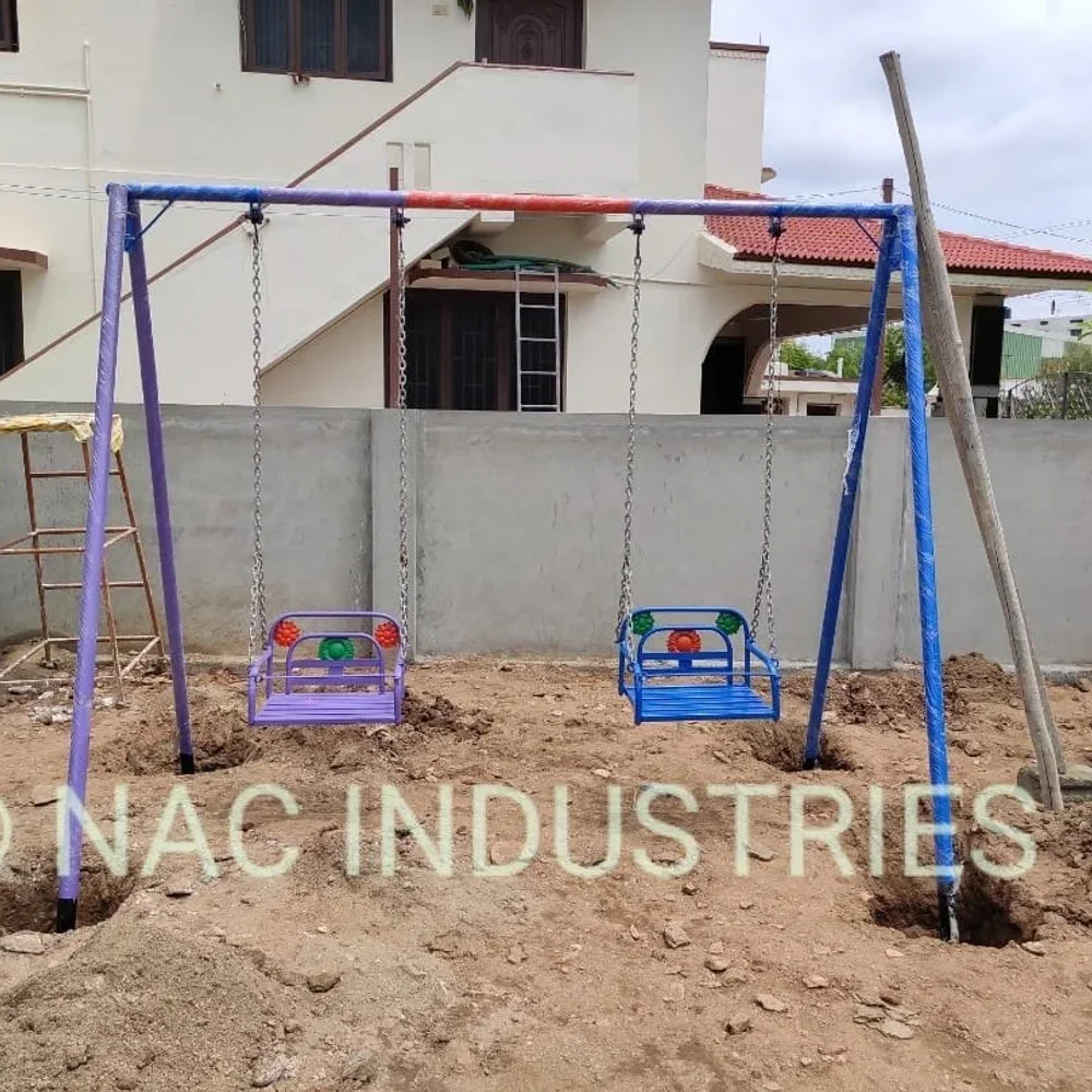 NAC Multicolor Mild Steel Outdoor Bucket Swing - Sports, Toys & Games by Nac Industries