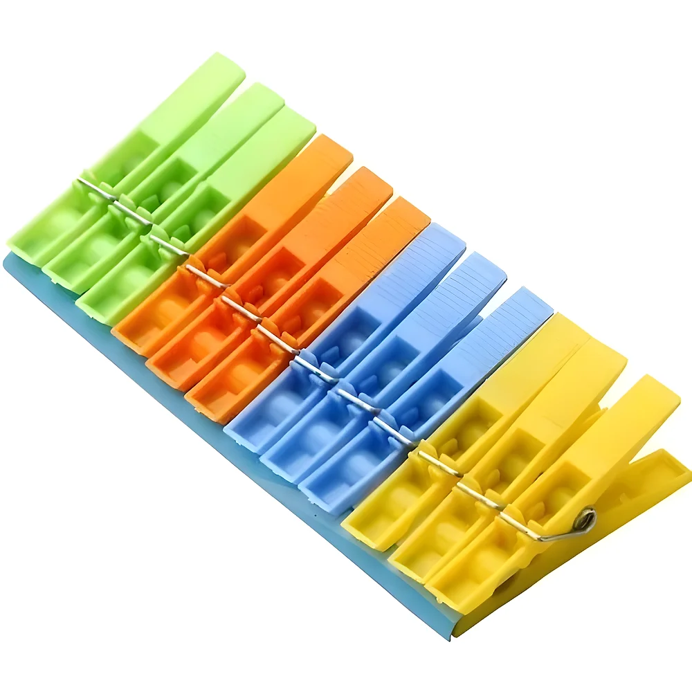 Cloth Clips 12 Pcs Multicolour – Strong Grip Laundry Pegs - Home & Kitchen by BJ Industries and Marketing