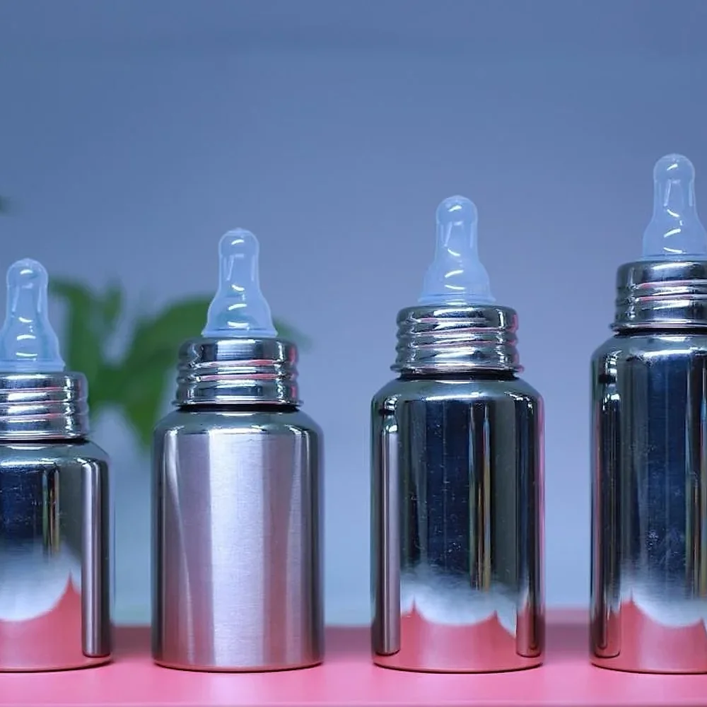 200 mL Stainless Steel Baby Feeding Bottle - Home & Kitchen by Shree Anant International