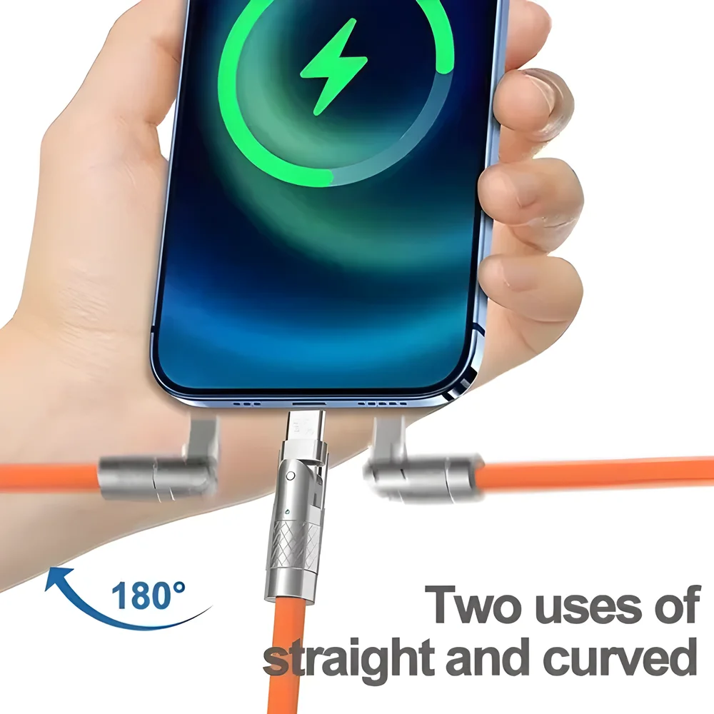 3-in-1 Metal USB Charging Cable with 180 Degree Rotational Connector - Electronics & Electrical by Syncore Technologies