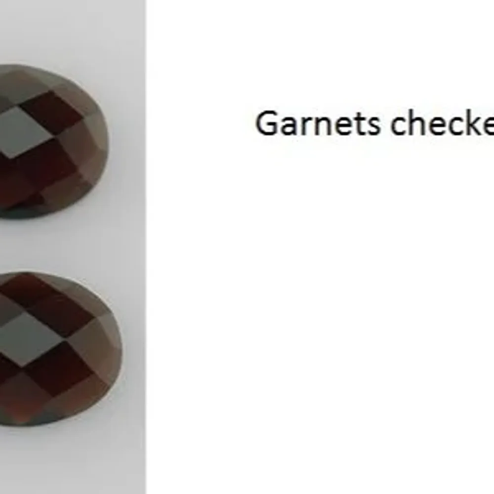 Natural Garnet Ovals Checkerboard Cut,plain Faceted - Gems & Jewelry by Jaya Jems Impex