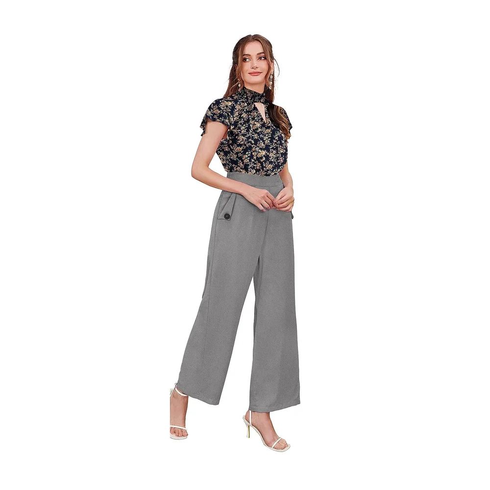 Grey Polyester Knitting Pant M - Textiles & Apparel by Cara Exim