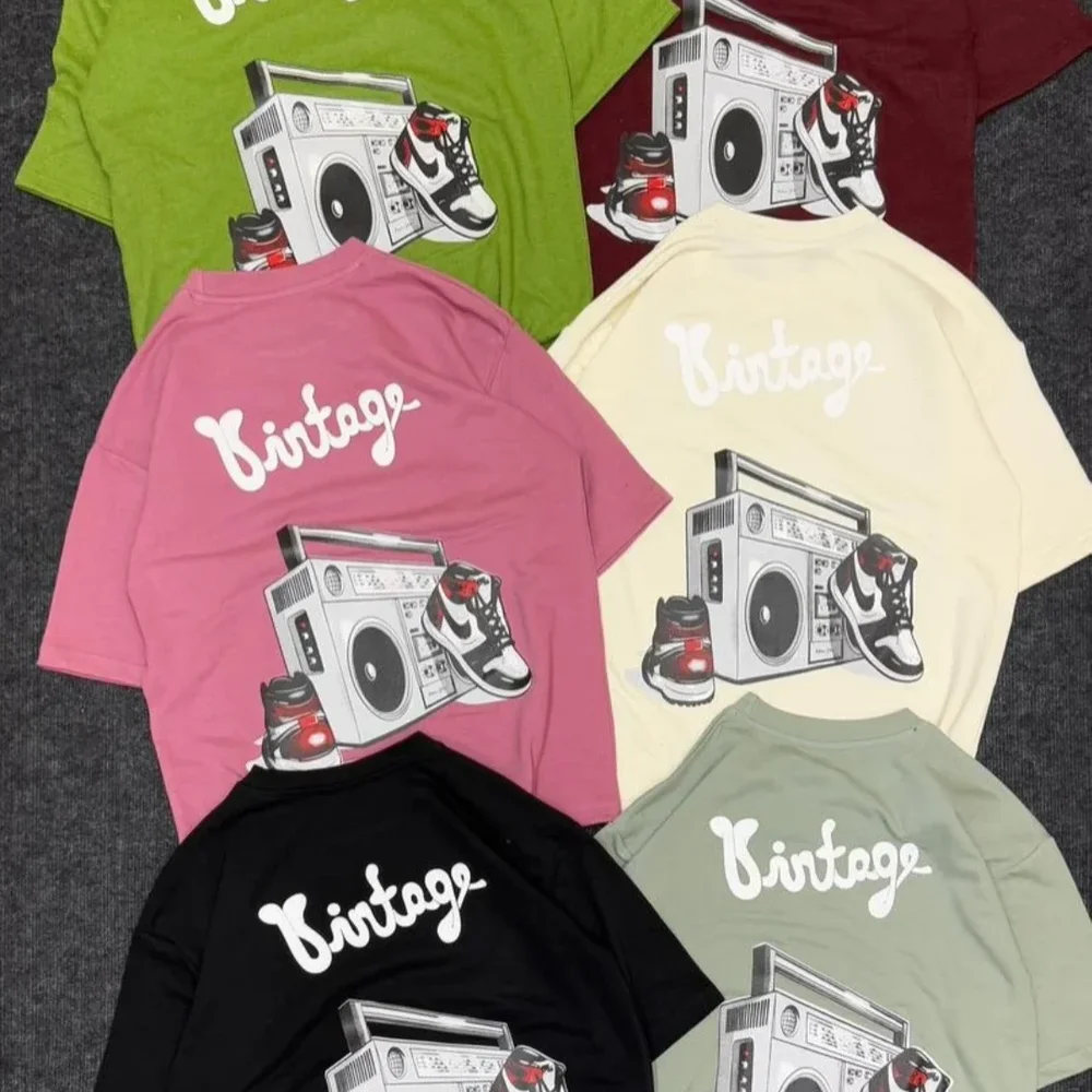 Cotton Blend Oversized T-Shirts - Textiles & Apparel by N3 Fashion