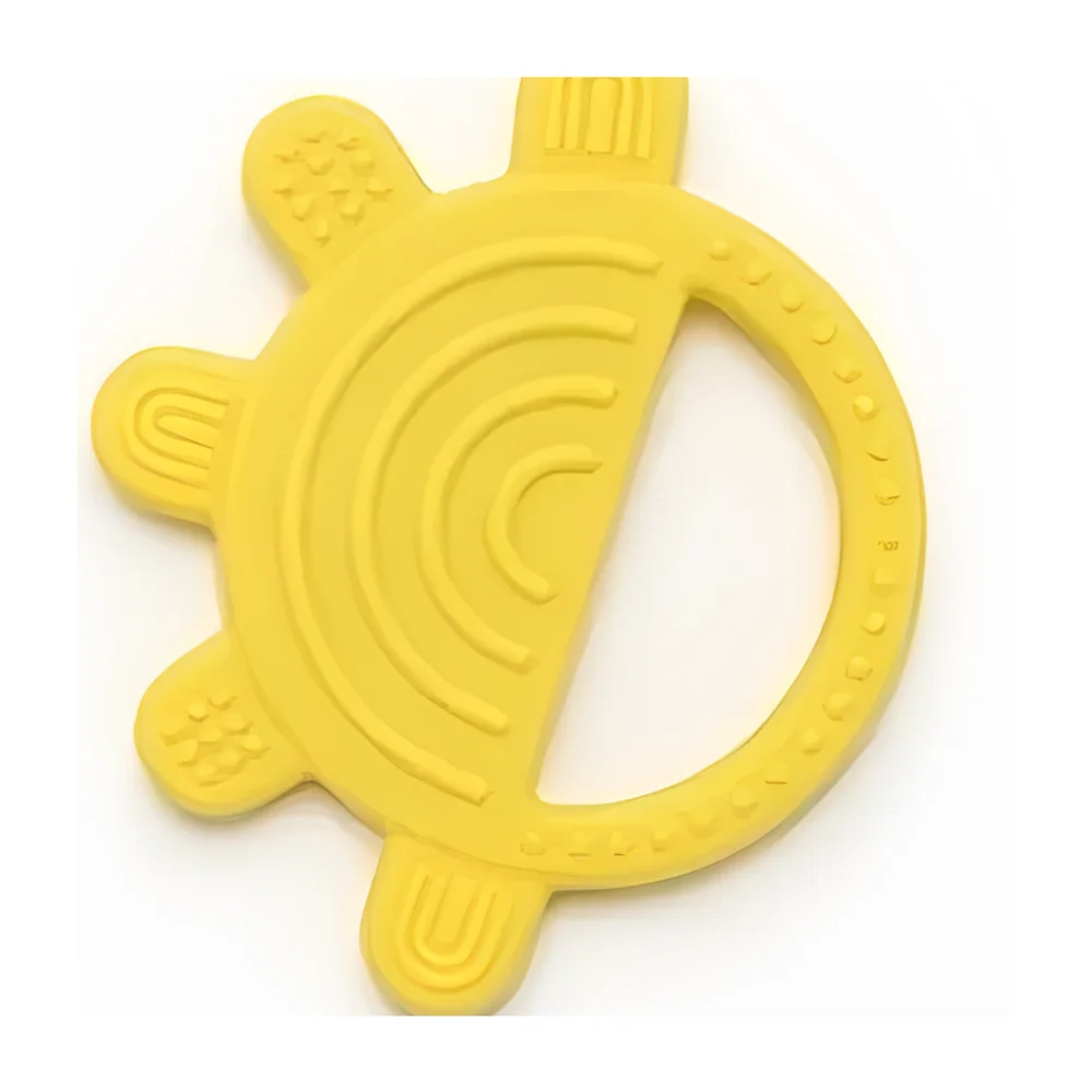 Yellow Five-Finger Silicone Baby Teether - Plastics & Rubber by Shree Anant International
