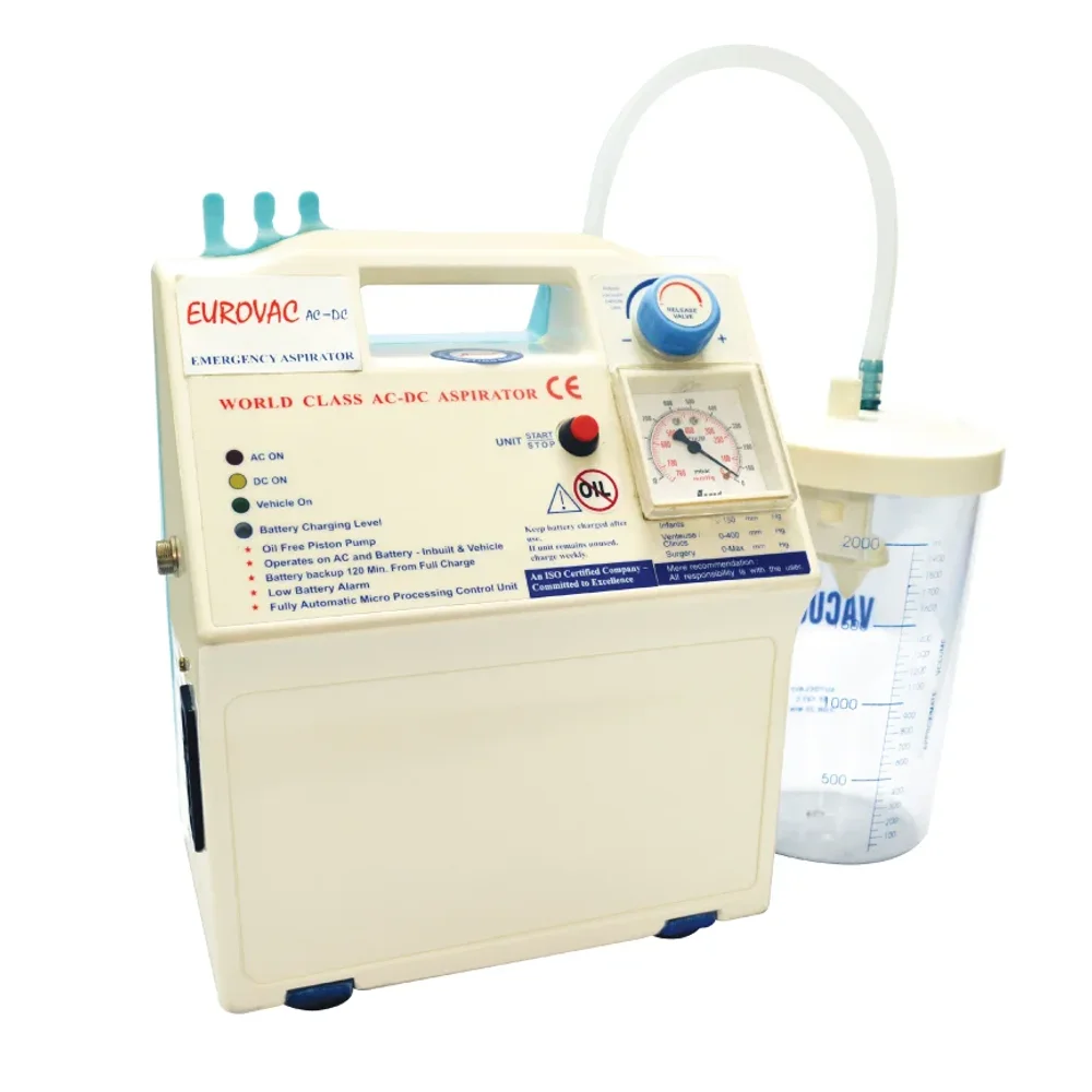Anand Oil Free Diaphragm Aspirator Pump EUROVAC AC/DC - Machinery & Equipment by Accurate Surgicals