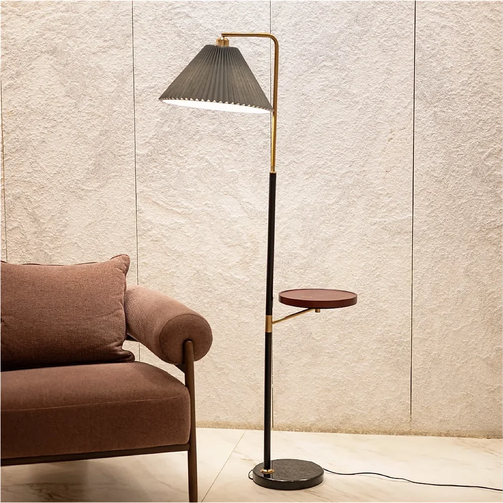 Floor Lamp with Holder - Furniture & Interiors by Wooden Owl Design Pvt. Ltd.