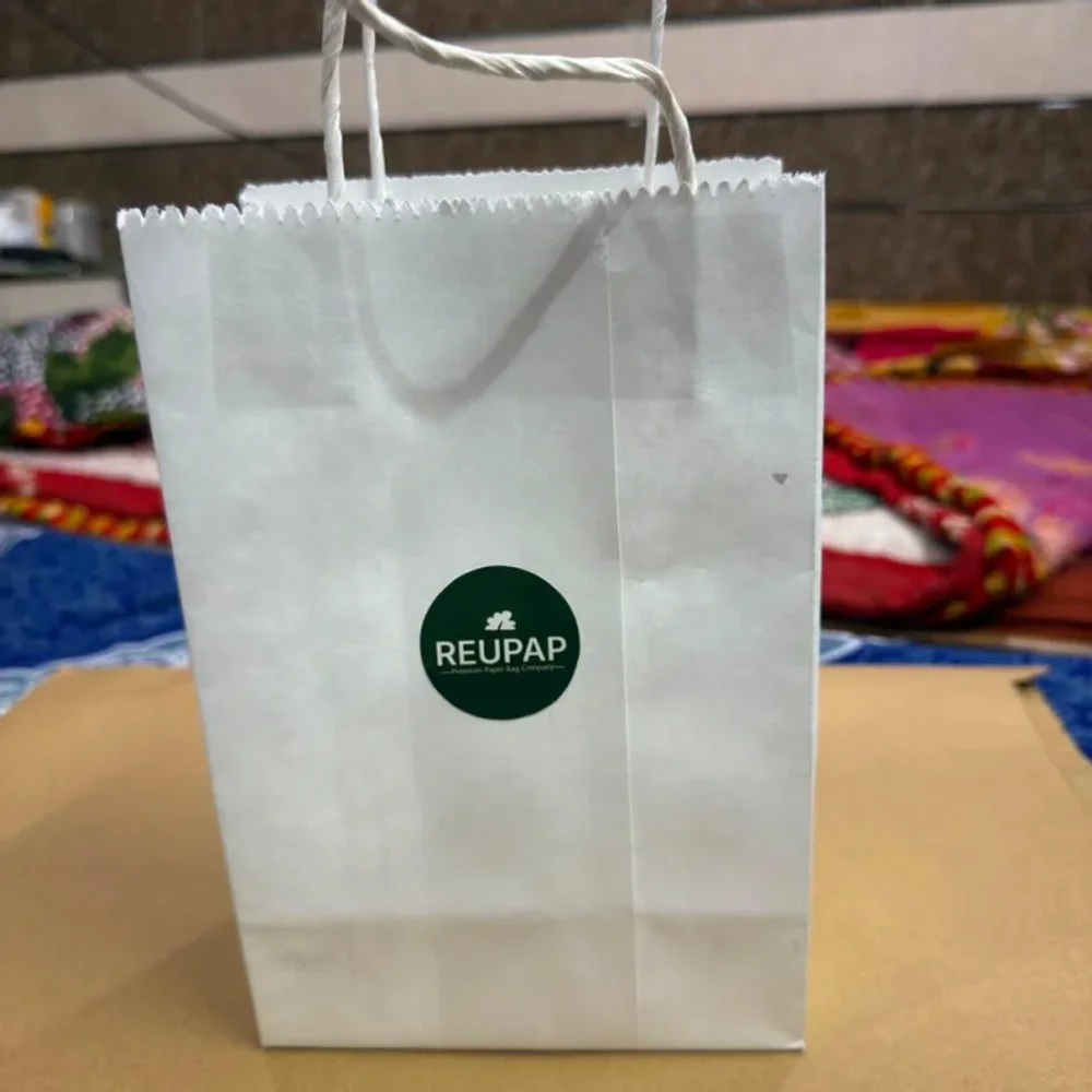 White Kraft Paper Bag - Packaging & Printing by Reupap Pvt. Ltd.