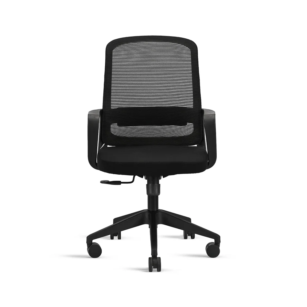 Black Mesh Mid Back Revolving Staff Chair - Furniture & Interiors by IAFA Furniture Pvt. Ltd.