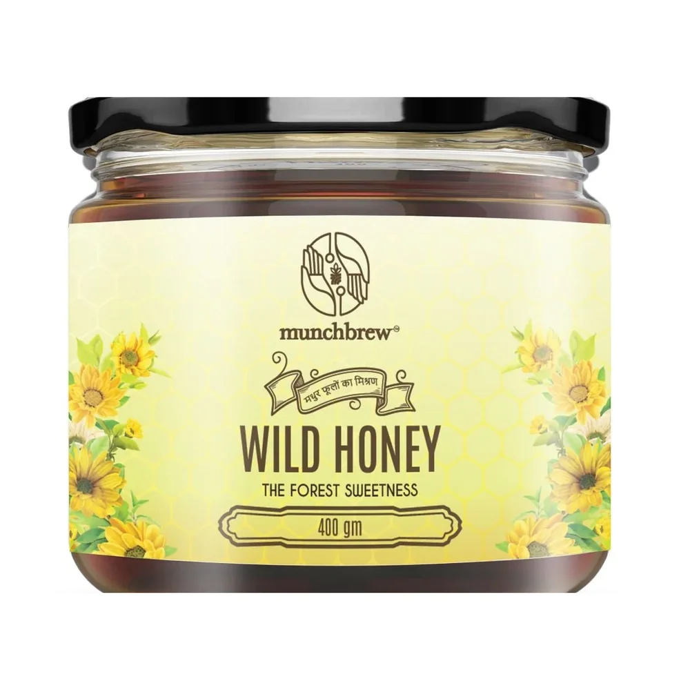 Munchbrew Wild Honey 400g Glass Jar - Food & Agriculture by Innoskape India Pvt. Ltd.