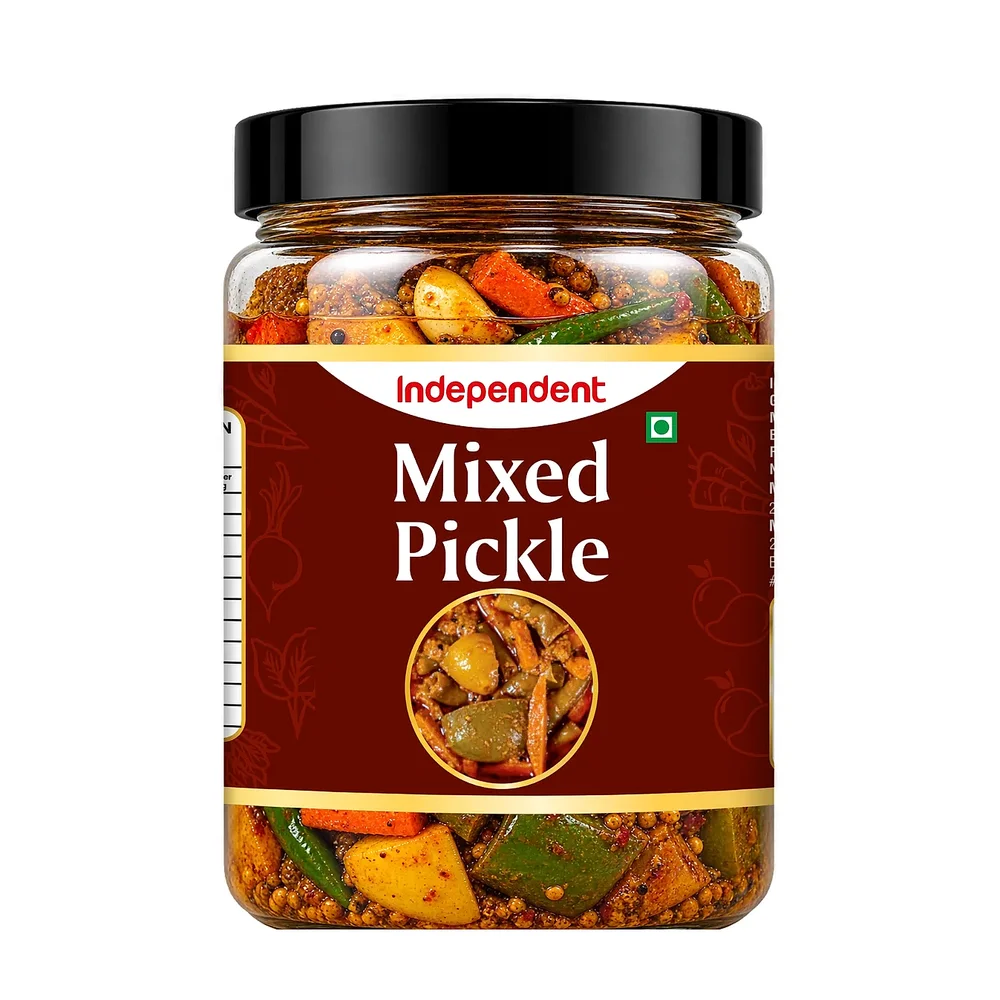 Independent Mixed Vegetable Pickle 1 Kg PET Jar - Food & Agriculture by Eternal
