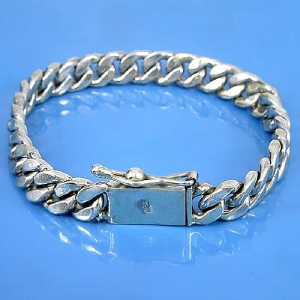 Mens Bracelet in Sterling Silver 8" - Gems & Jewelry by Jaya Jems Impex