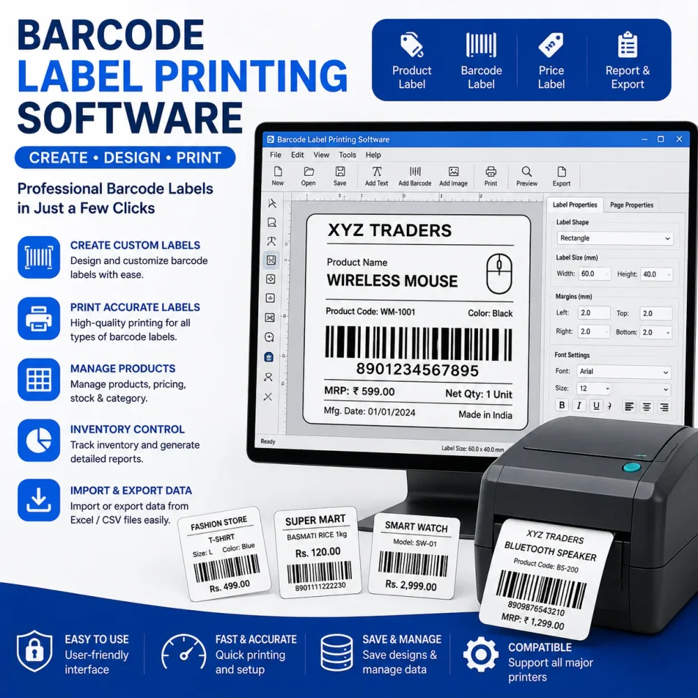 Barcode Label Printing Software - Business & Professional Services by Bestind Tech Pvt. Ltd.