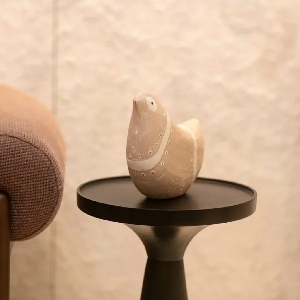 Beige Abstract Bird Figurine - Home & Kitchen by Wooden Owl Design Pvt. Ltd.