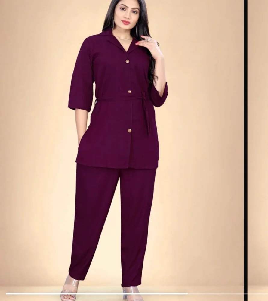 Rayon Solid Formal Wear Cord Sets - Textiles & Apparel by Egf International