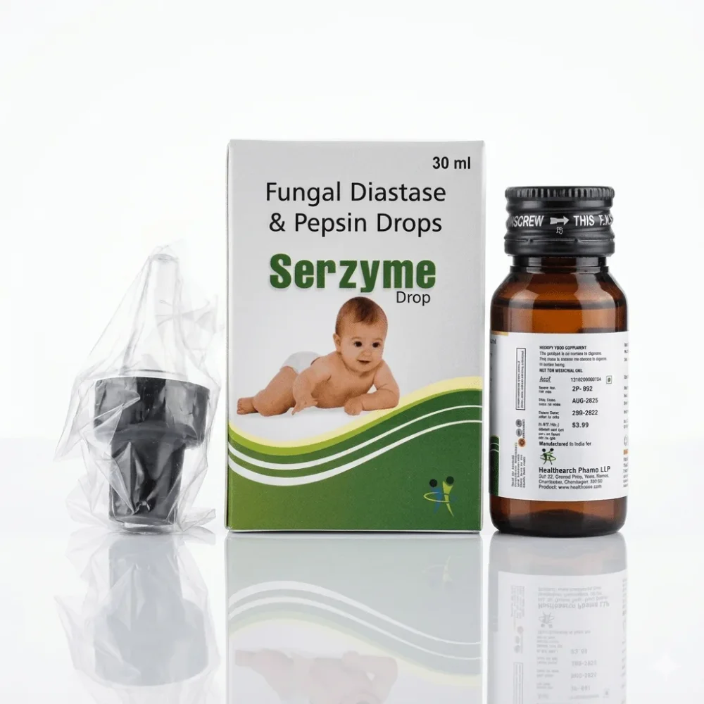 Serzyme Fungal Diastase Pepsin Drops for Infants and Children - Healthcare & Medical by Healthserch Pharma LLP