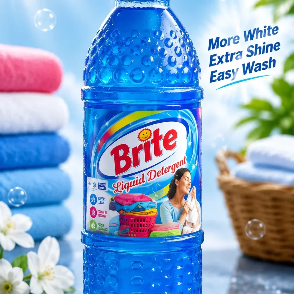 Brite 450 ml Fresh Fragrance Liquid Detergent - Chemicals & Raw Materials by J K Industries