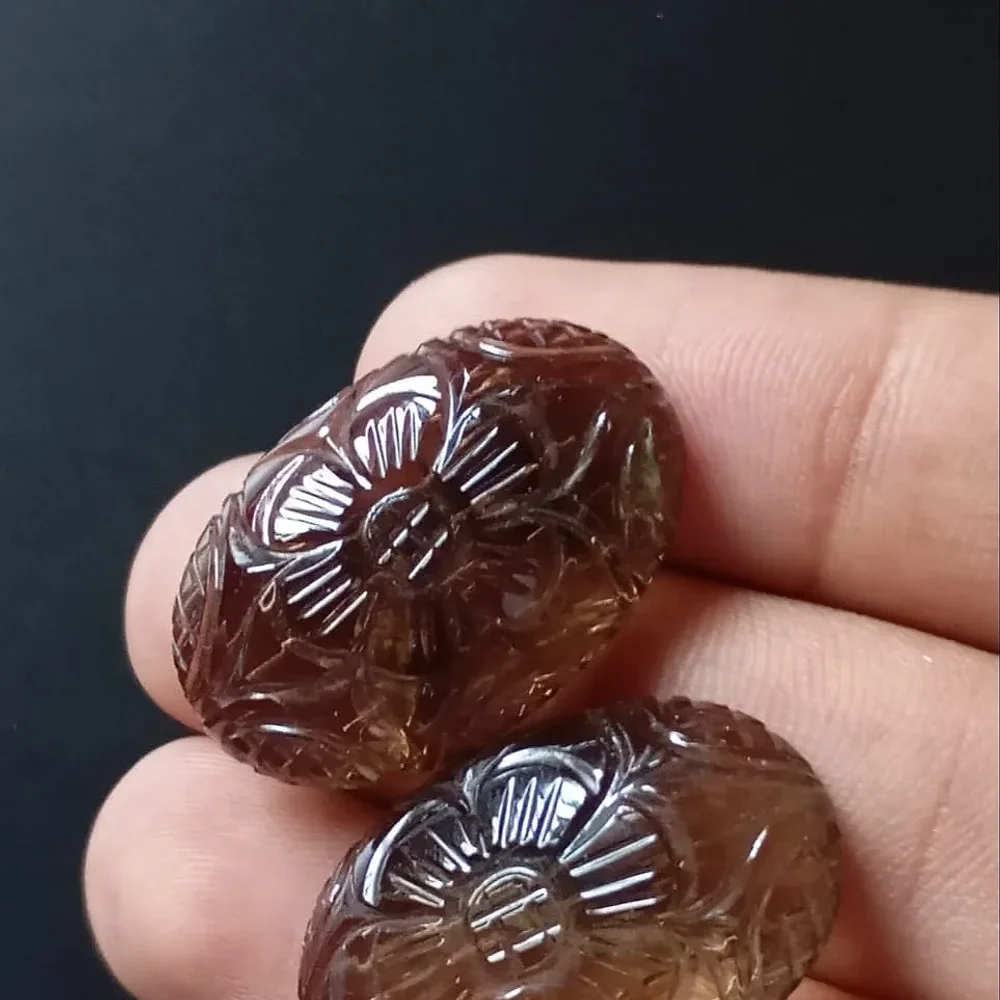 Carved Smoky Quartz Gemstone - Gems & Jewelry by Adnan Gems Art