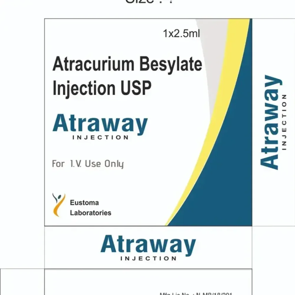 Atracurium Besylate 25mg Intravenous Solution - Healthcare & Medical by Eustoma Laboratories Pvt. Ltd.