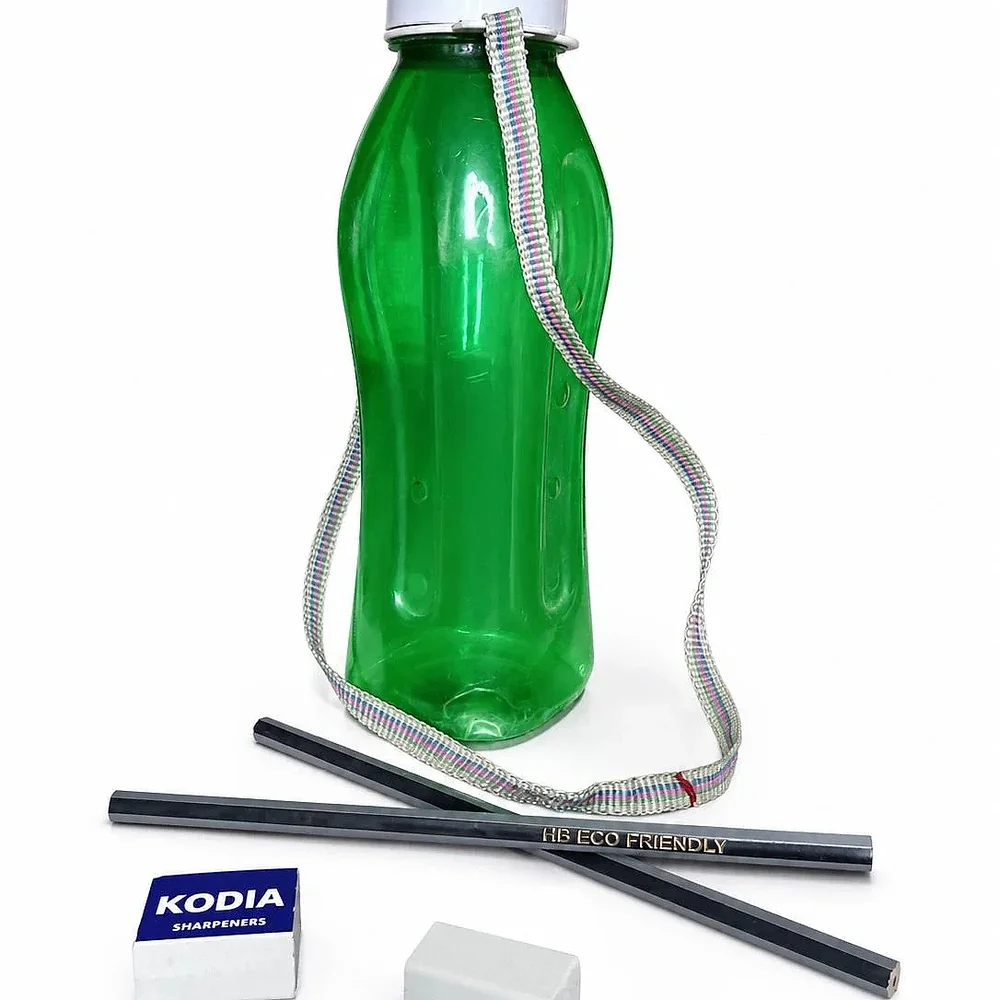 AK Mart Kids School Water Bottle and HB Pencil Combo - Home & Kitchen by Akmart