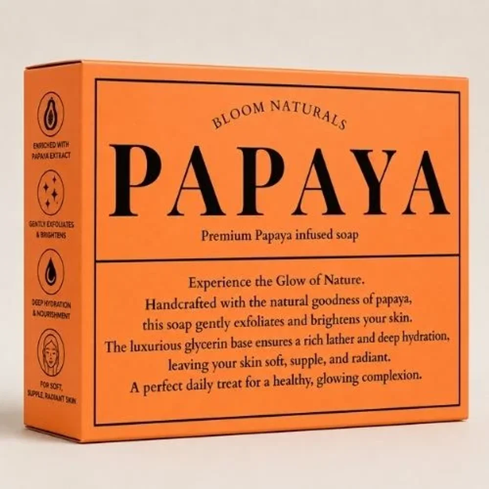 Papaya Glycerin Exfoliating Soap - Beauty & Personal Care by Bloom Naturals