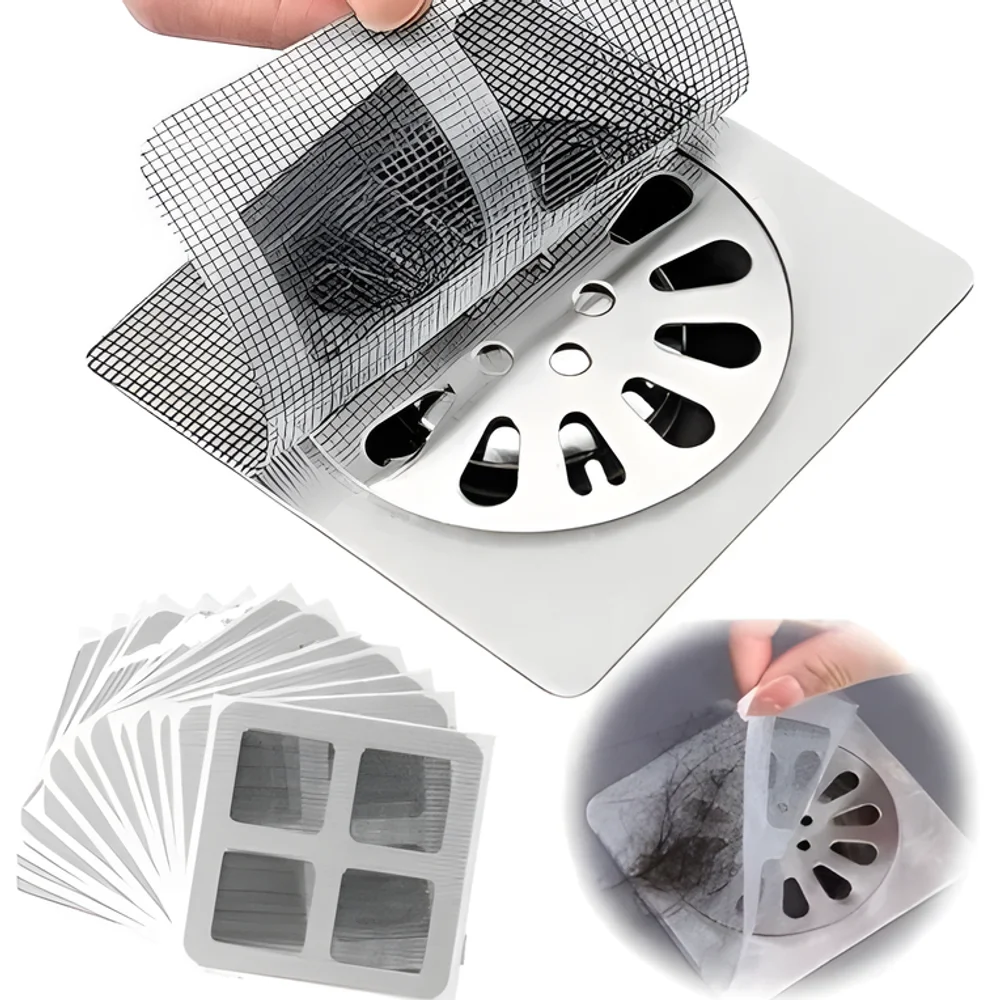 Sink Drain Hair Catcher Set, Pack of 10 - Home & Kitchen by Vishva Guru Traders
