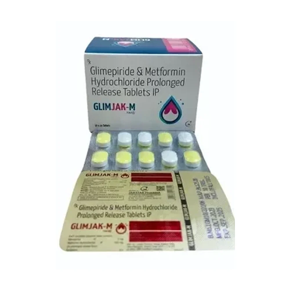 GLIMJAK-M Glimepiride and Metformin Hydrochloride Prolonged Release Tablets - Healthcare & Medical by Jakstar Pharma