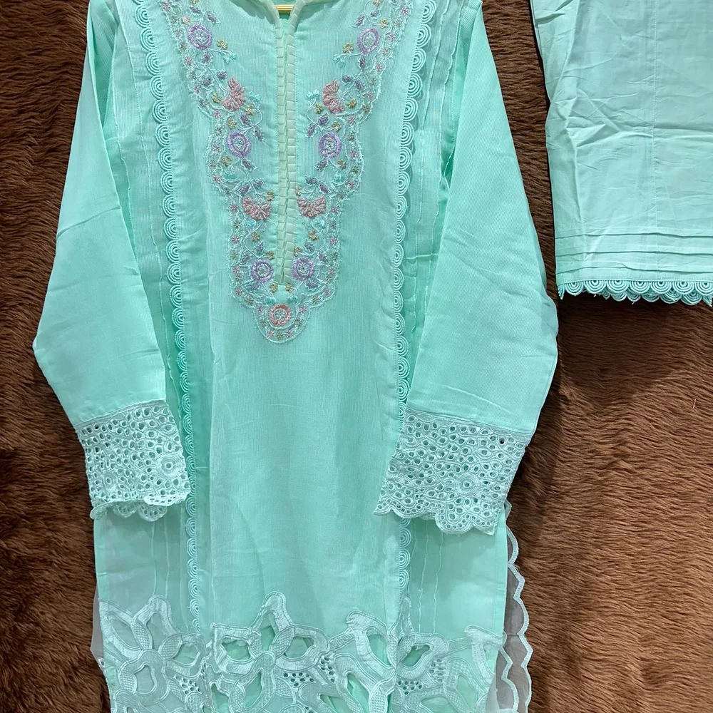 Embroidered Silk Kurta Set Material - Textiles & Apparel by Ayzel Pvt. Ltd.
